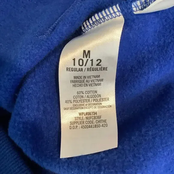 Nautica Blue Zip Front Hooded Sweatshirt Medium 10/12 - Picture 6 of 6